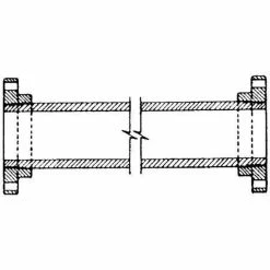 Cheapest 🥰 Custom Fab 4 ft. x 12 in. Bituminous Tar 🧥 Coated Flanged Ductile Iron Pipe 🔔